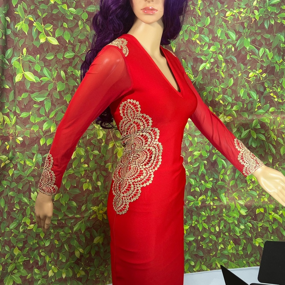 Adice Red Zip-Up Dress - Picture 12 of 15